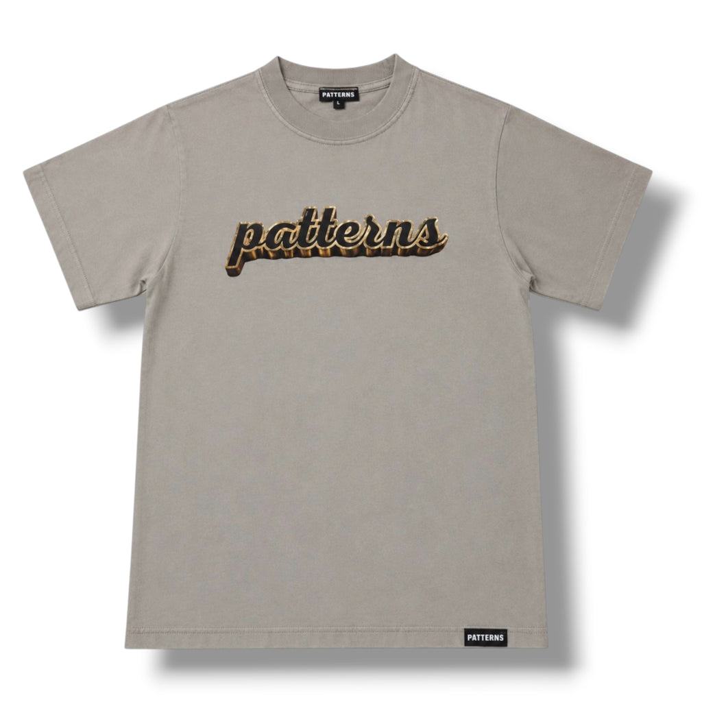 Old Gold Patterns Logo Tee ( Oatmeal)