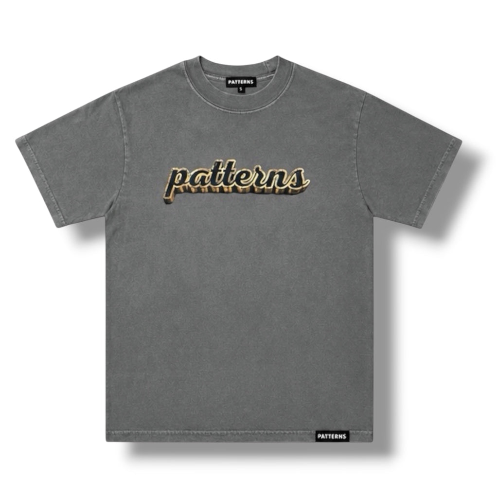 Old Gold Patterns Logo Tee (Cement)