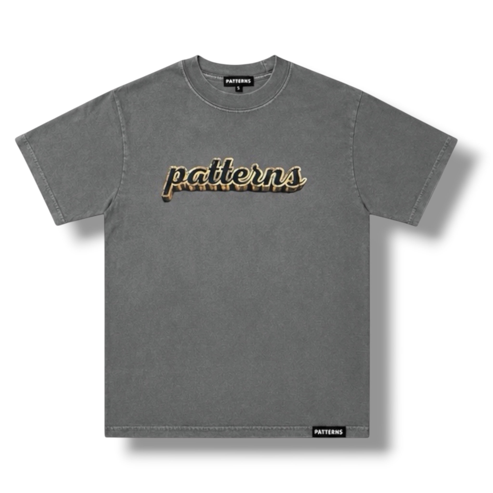 Old Gold Patterns Logo Tee (Cement)